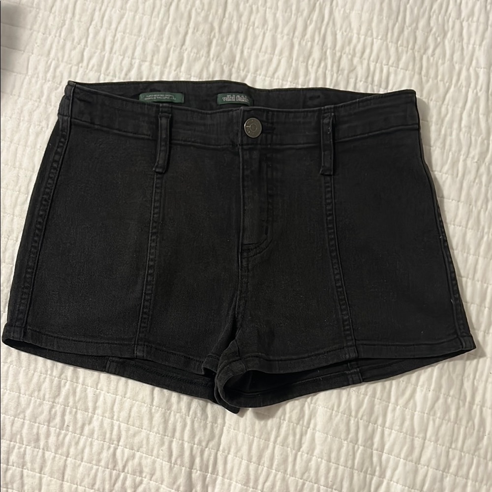Women's Black Denim Shorts